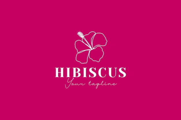 Ilustração de ícone vetorial do logotipo de hibisco
