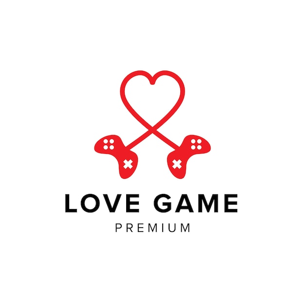 Vetor ilustração de ícone vetorial do logotipo do jogo de amor