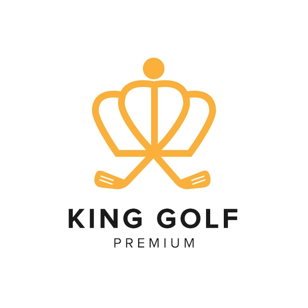 Vetor ilustração de ícone vetorial do logotipo do king golf