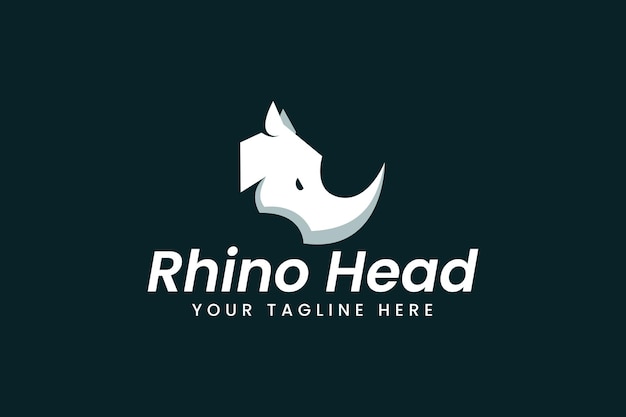 Ilustração de ícone vetorial do logotipo do rinoceronte
