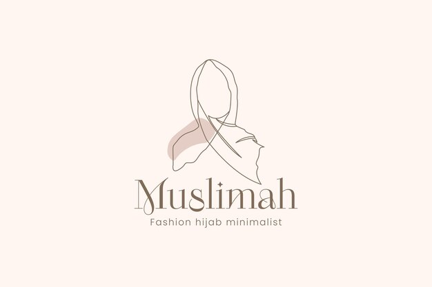 Vetor ilustração de ícone vetorial do logotipo hijab