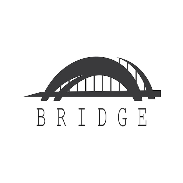 Ilustração de ícone vetorial do modelo de logotipo da ponte