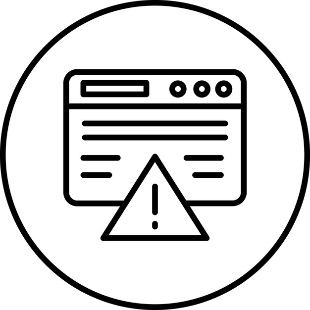 Ilustração de ícones de vetor de alerta do site de SEO e SEM