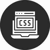 Vetor ilustração de ícones de vetor de código css do icones de codificação e desenvolvimento