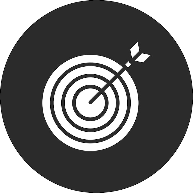 Ilustração de ícones de vetor de objetivo de marketing de icones de marketing