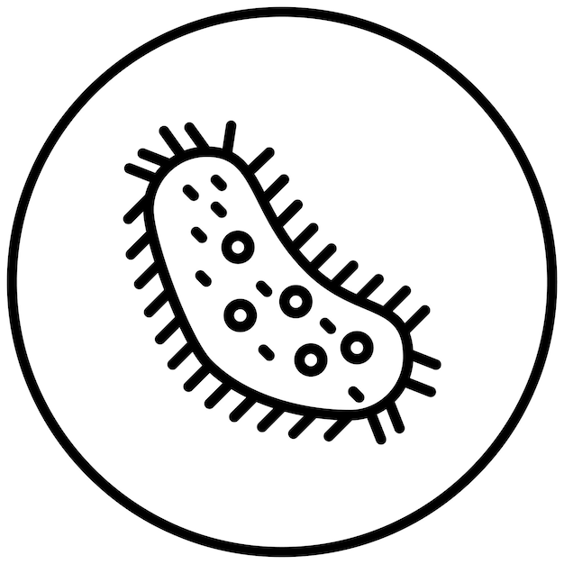 Vetor ilustração de ícones de vetores de microorganismos de medicine i