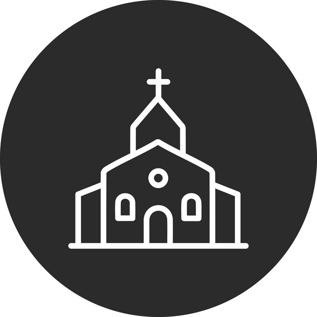 Vetor ilustração de ícones vetoriais da igreja do iconset city elements