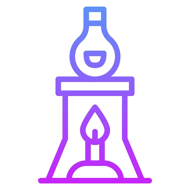 Vetor ilustração de ícones vetoriais de bunsen burner do iconos de química