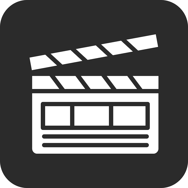 Ilustração de ícones vetoriais de Clapperboard do Entertainment Iconset