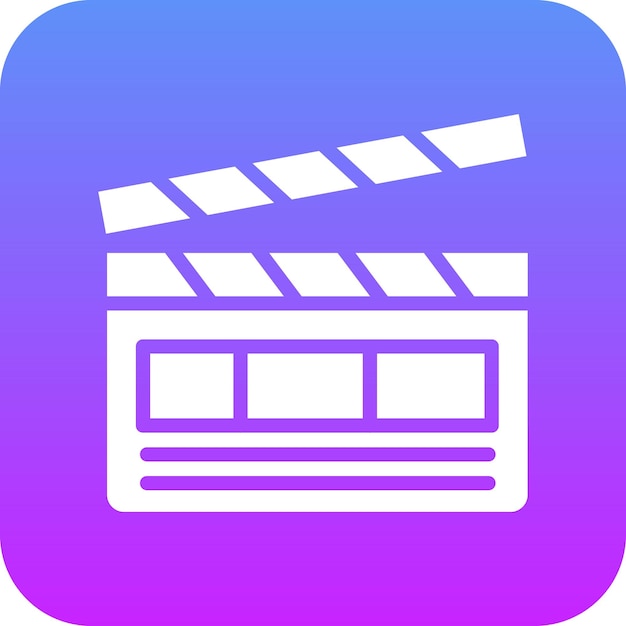 Ilustração de ícones vetoriais de Clapperboard do Entertainment Iconset