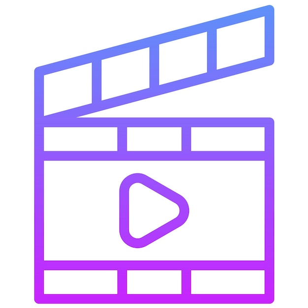 Ilustração de ícones vetoriais de Clapperboard do Iconset de Criação de Filmes