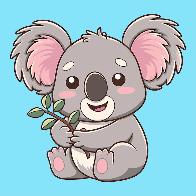 Ilustração de ícones vetoriais de desenhos animados de Koala
