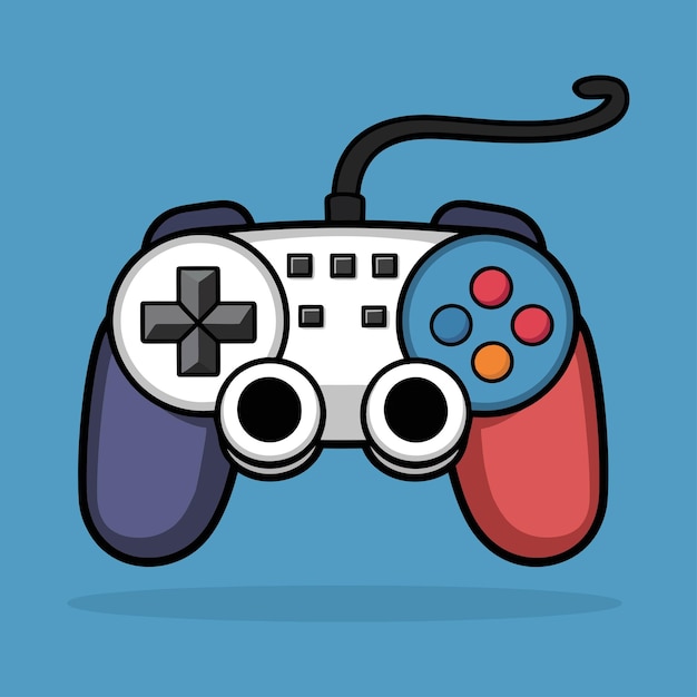 Ilustração de ícones vetoriais de desenhos animados para consolas de jogos