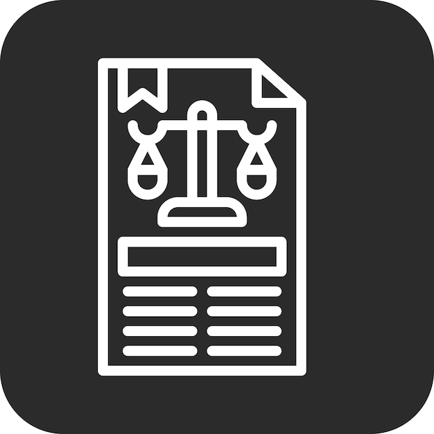 Ilustração de ícones vetoriais de documentos legais de Crime and Law