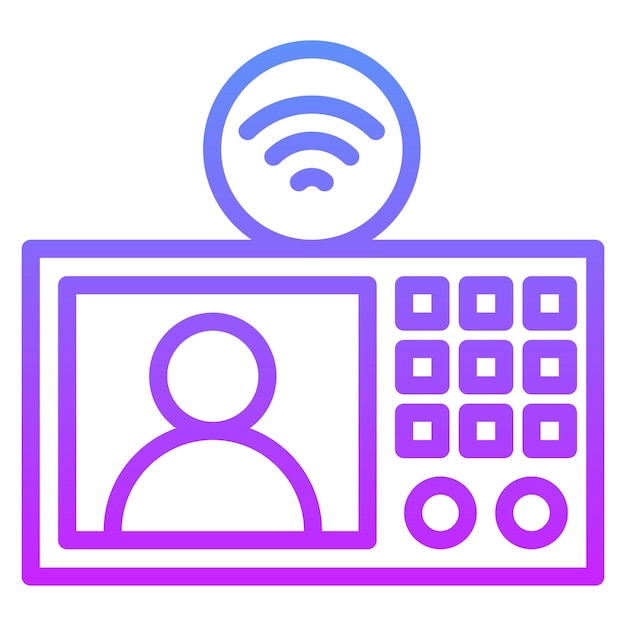 Vetor ilustração de ícones vetoriais de intercomunicação do iconete smart home