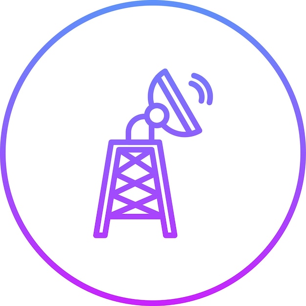 Vetor ilustração de ícones vetoriais de telecomunicações do iconete de energia nuclear