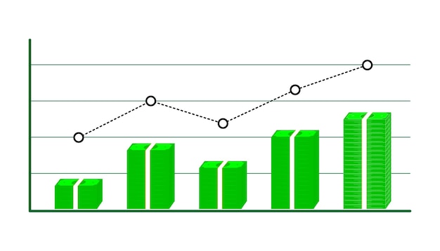 Ilustração de imagem de gráfico monetário desenho vetorial