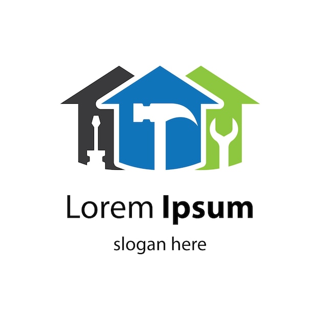 Ilustração de imagens de logotipo de reparo de casa