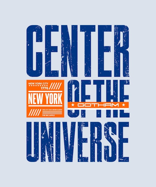 Ilustração de impressão vetorial de design abstrato de vestuário de slogan de tipografia de nova york