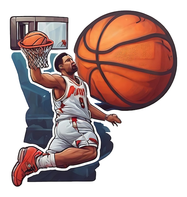 Ilustração de jogador de basquete