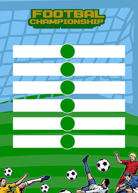 Vetor ilustração de jogo de cartaz de futebol
