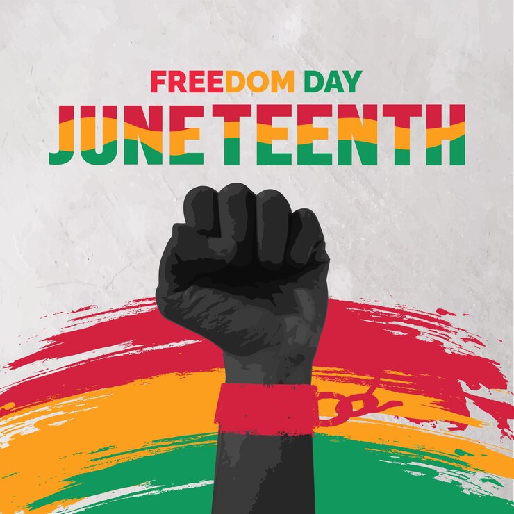 Vetor ilustração de juneteenth com gradiente