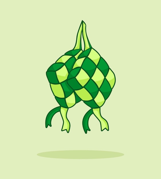 Ilustração de ketupat vetorial para decoração islâmica