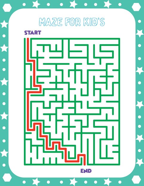 Vetor ilustração de labirinto para crianças