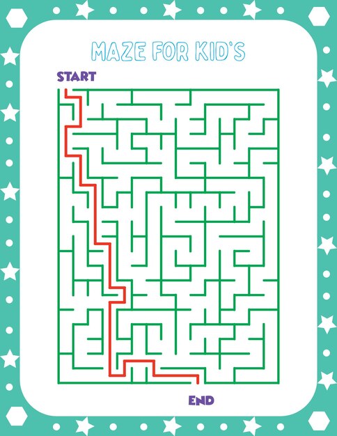 Vetor ilustração de labirinto para crianças