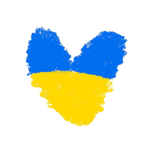 Vetor ilustração de letras com bandeira da ucrânia. palavras desenhadas à mão para blog, pôster e design de impressão