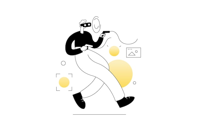 ilustração de linha plana em vetor de arte de personagem de gerenciamento de negócios