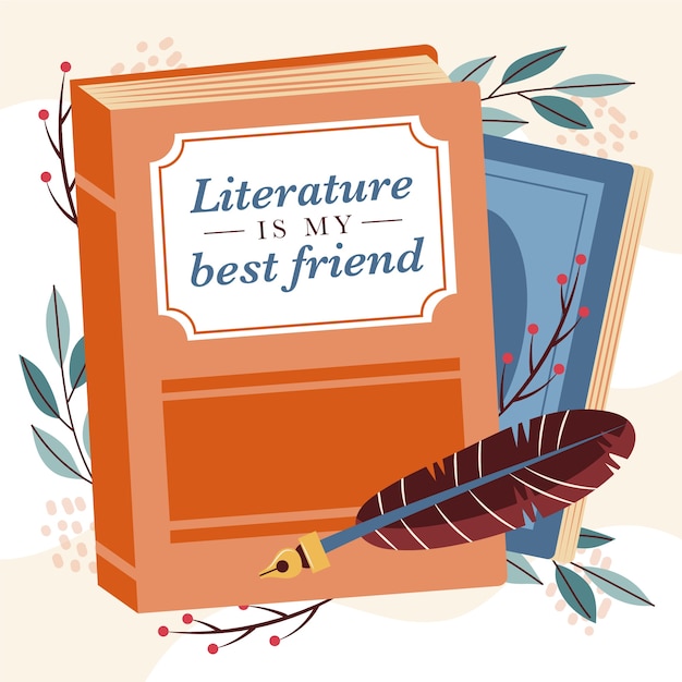 Ilustração de literatura desenhada à mão