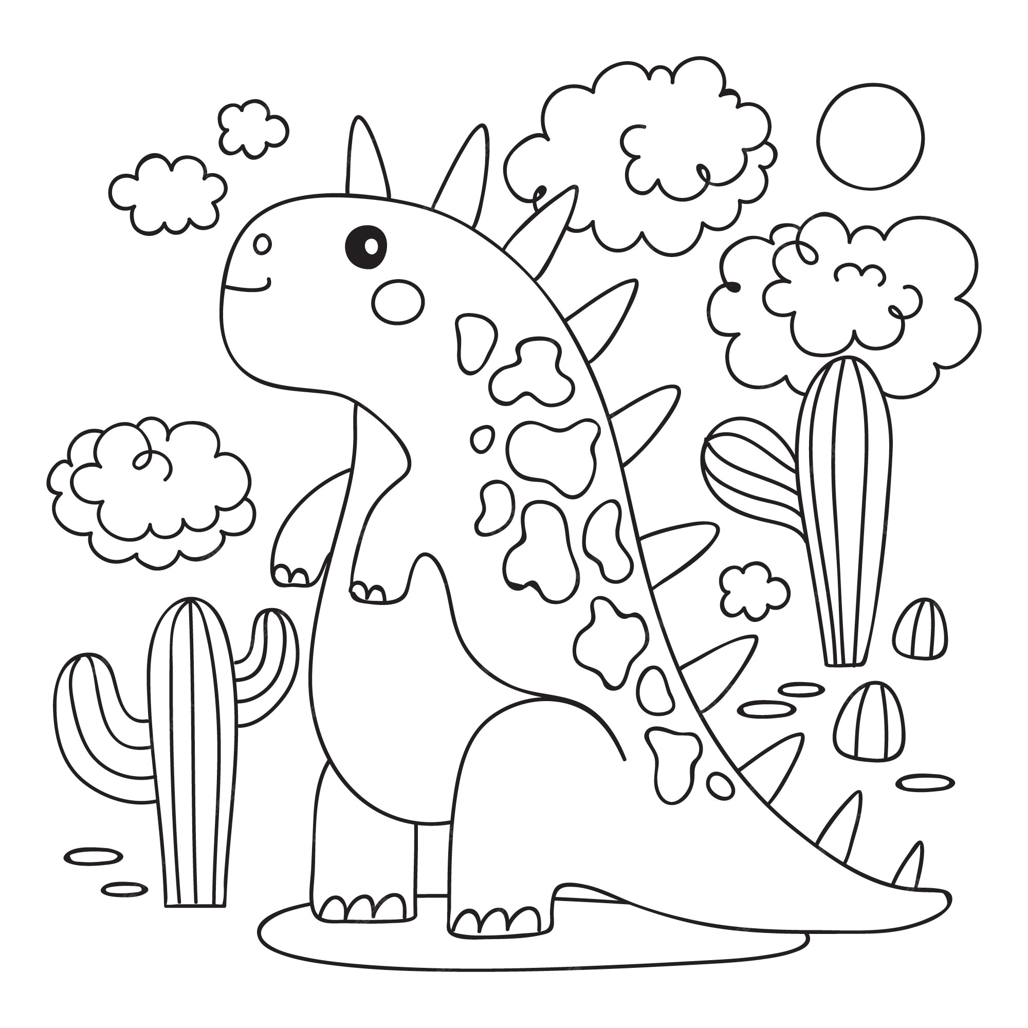 A Ilustração Do Vetor Dos Desenhos Animados Do Livro Para Colorir Do  Dinossauro Ajustou 1 Ilustração do Vetor - Ilustração de diferente, dino:  85940255