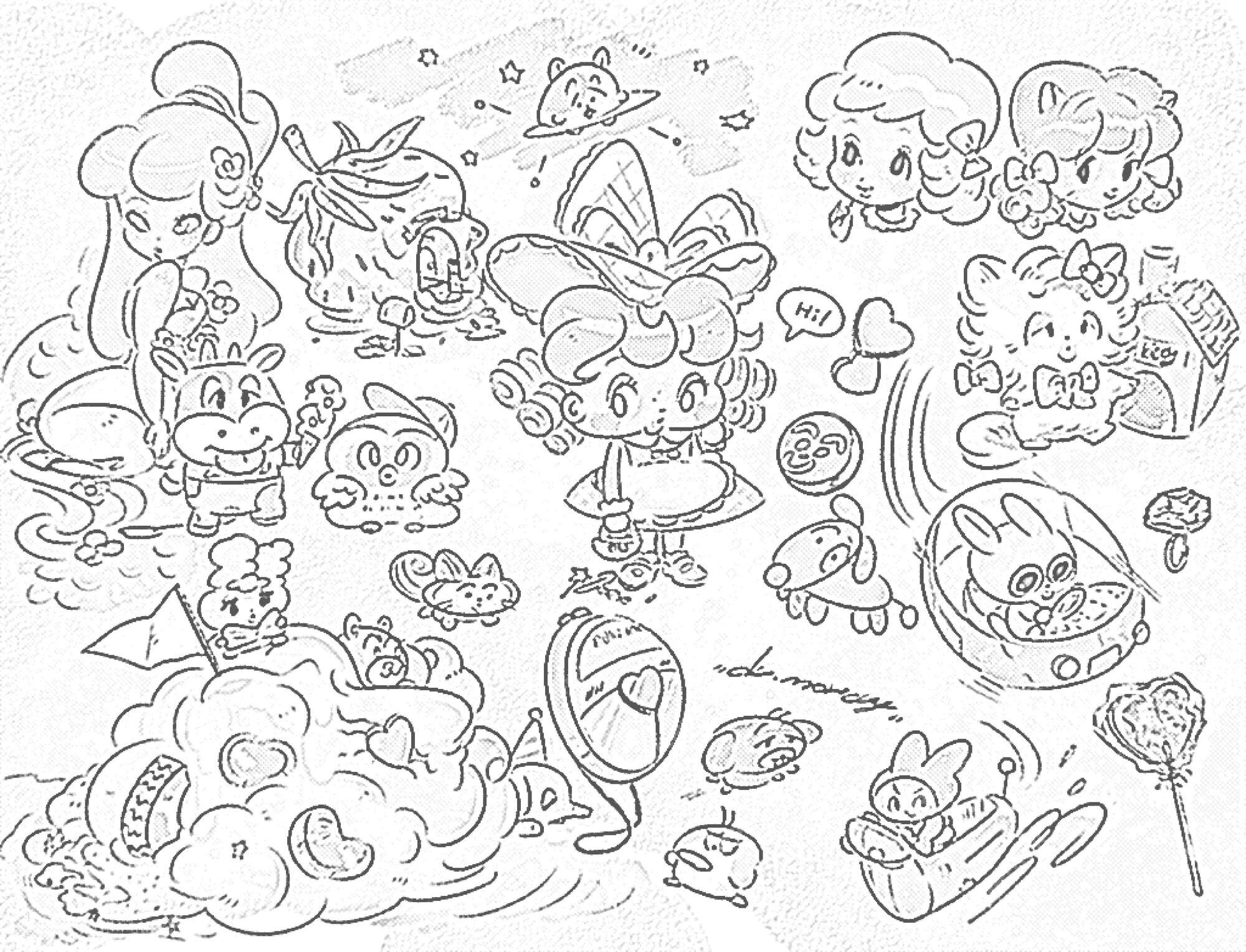 101 desenhos kawaii para colorir