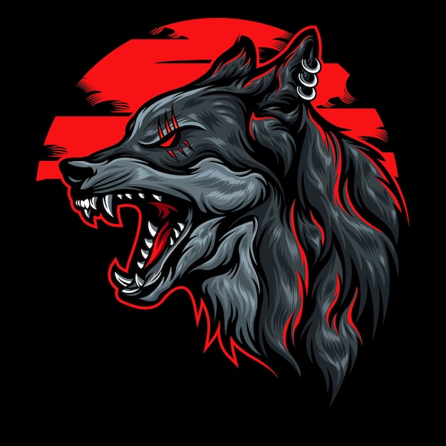 Vetor ilustração de lobo