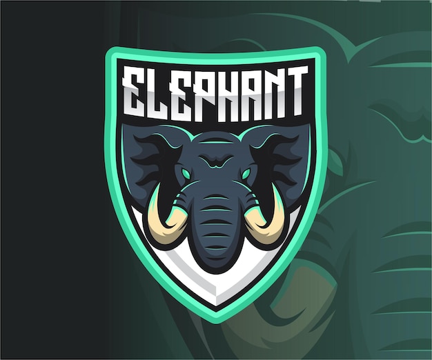 Vetor ilustração de logotipo de elefante ícone de mascote de jogos de esporte