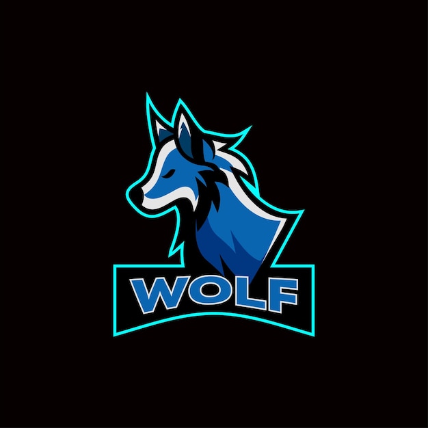 Ilustração de logotipo de esport de lobo vetor grátis
