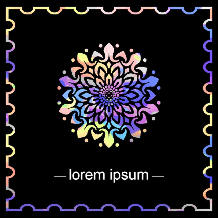 Vetor ilustração de logotipo de mandala de padrão simples