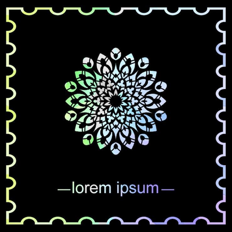 Vetor ilustração de logotipo de mandala de padrão simples