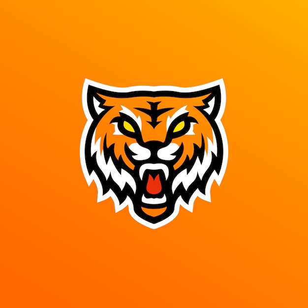 Ilustração de logotipo de mascote de tigre