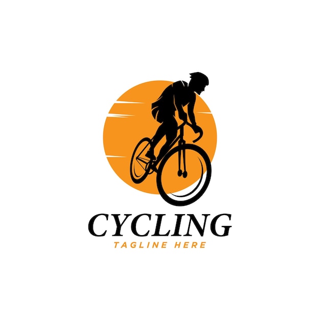 Vetor ilustração de logotipo de vetor de corrida de ciclismo identidade de esporte de ciclo