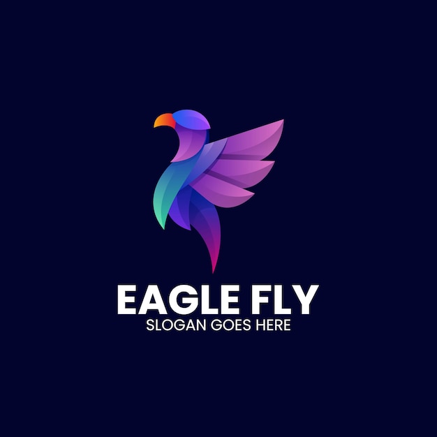 Ilustração de logotipo vetorial eagle gradient colorful style