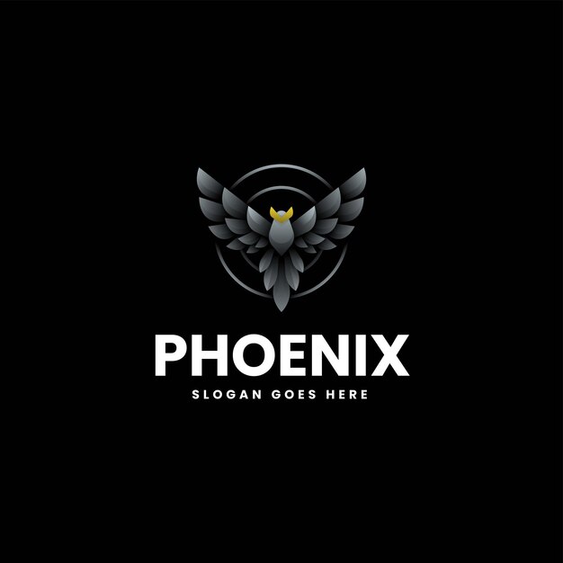 Ilustração de logotipo vetorial Phoenix Gradient Colorful Style