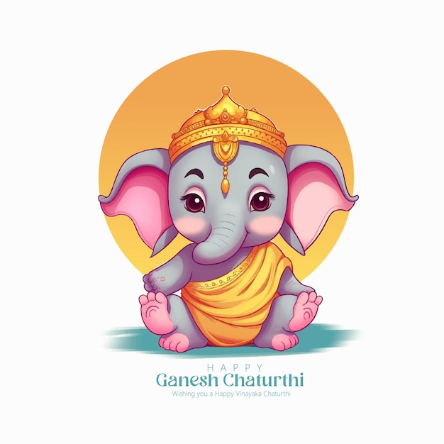 Ilustração de Lord Ganesha para Ganesh Chaturthi