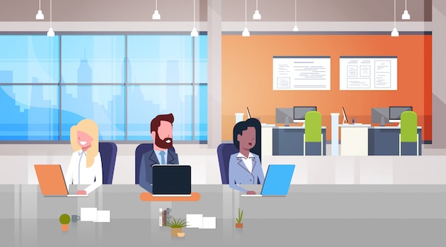 Ilustração de lugar de negócios de Coworking