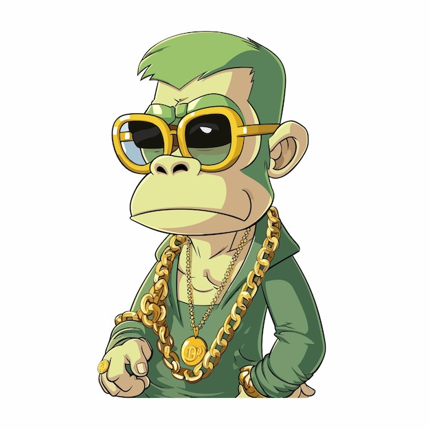 Ilustração De Clipart De Personagem De Desenho Animado De Macaco