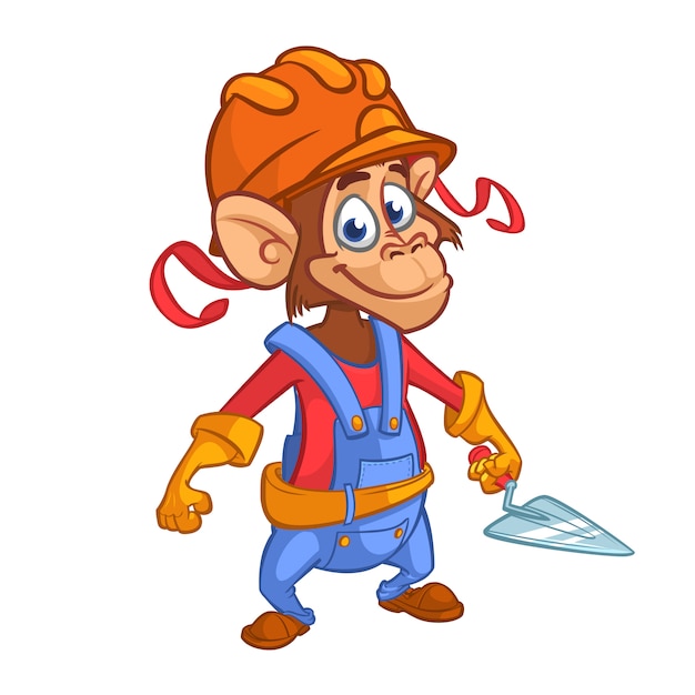 Ilustração de macaco engraçado dos desenhos animados