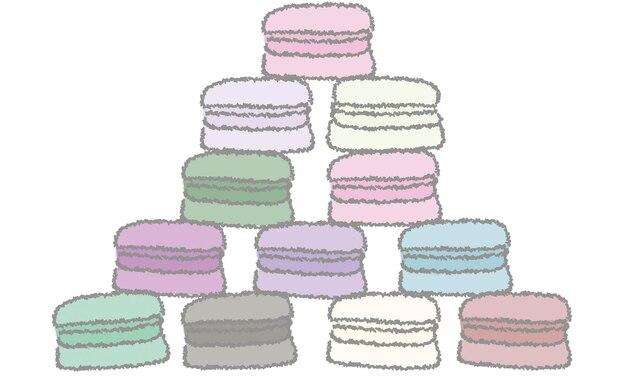 Vetor ilustração de macaroon de doces de comida