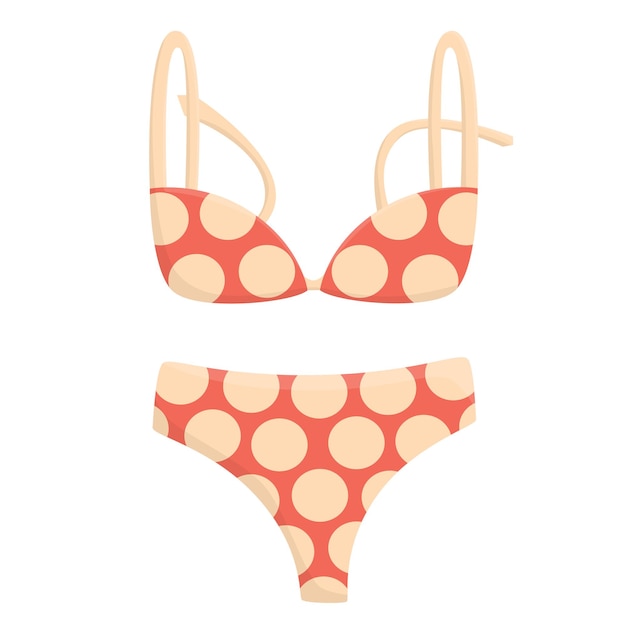 Ilustração de maiô colorido feminino biquíni laranja mulher ilustração premium em vetor