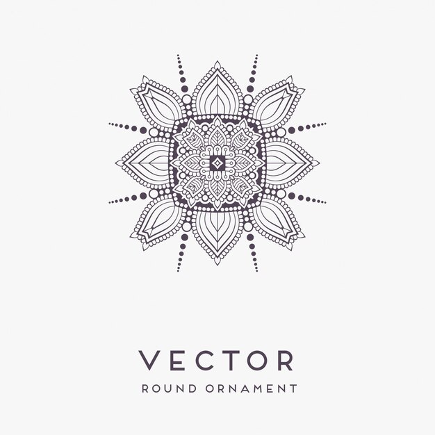 Ilustração de mandala decorativa mão desenhada